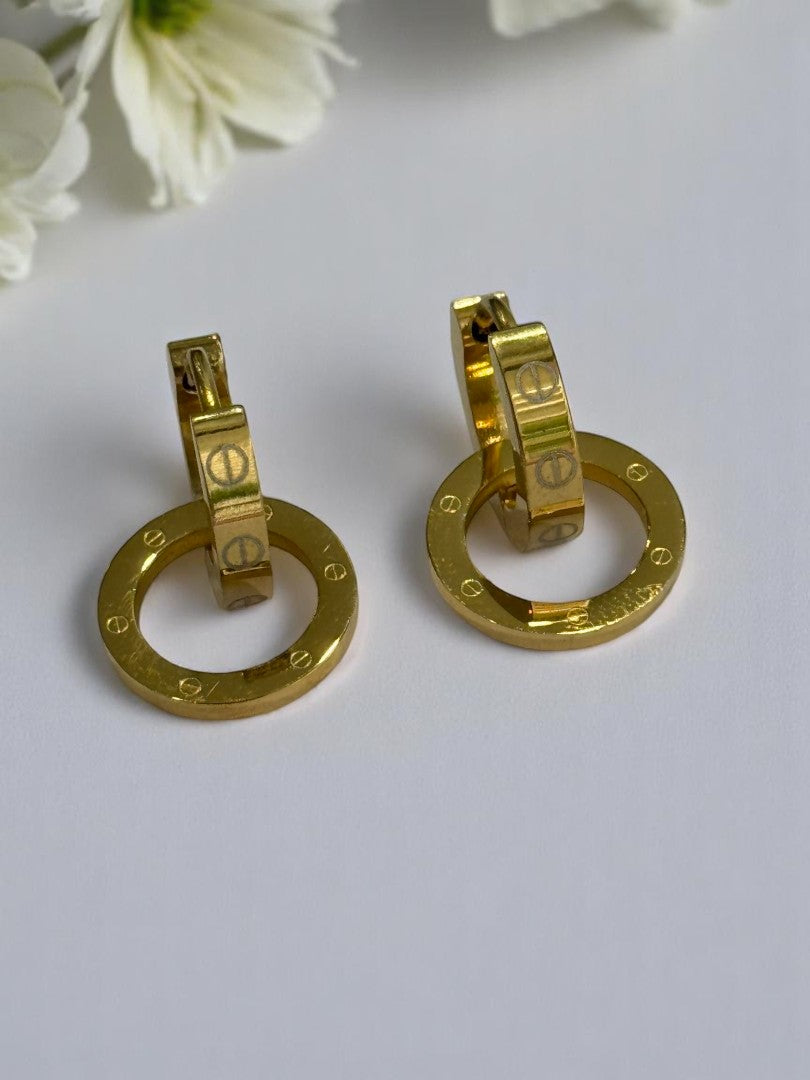 GOLDEN CARTIER RAFAEL EARRINGS