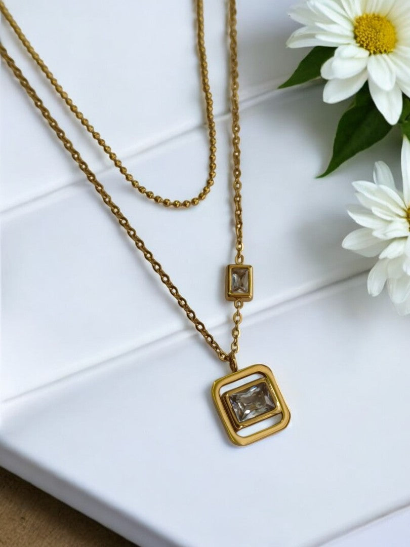 GOLDEN LAYERED DIAMOND CHAIN
