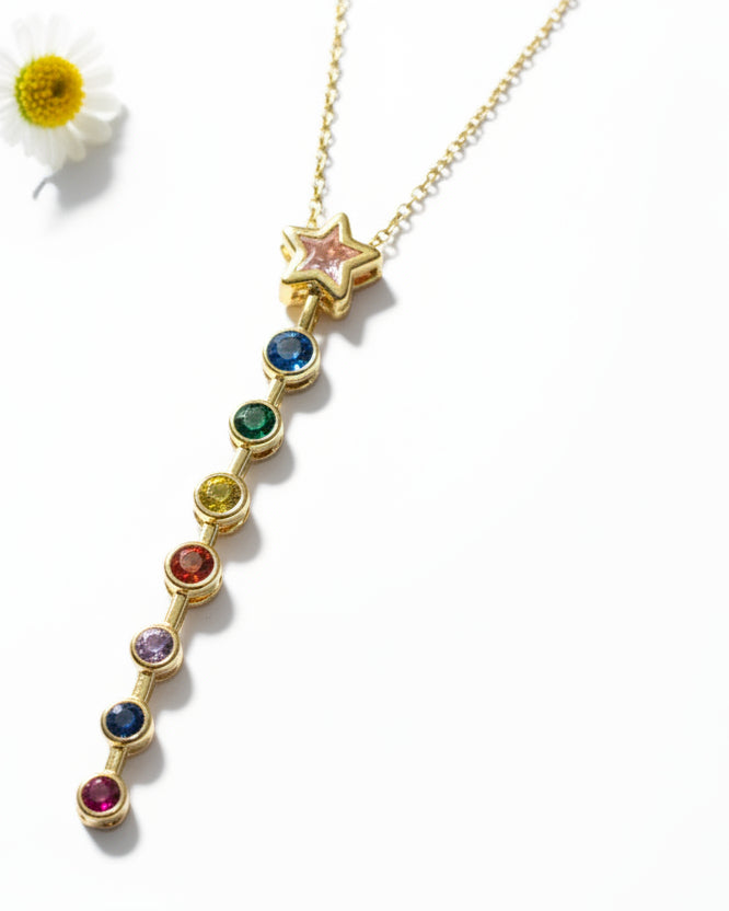 MULTI DIAMOND MELANIE NECKLACE (Y)