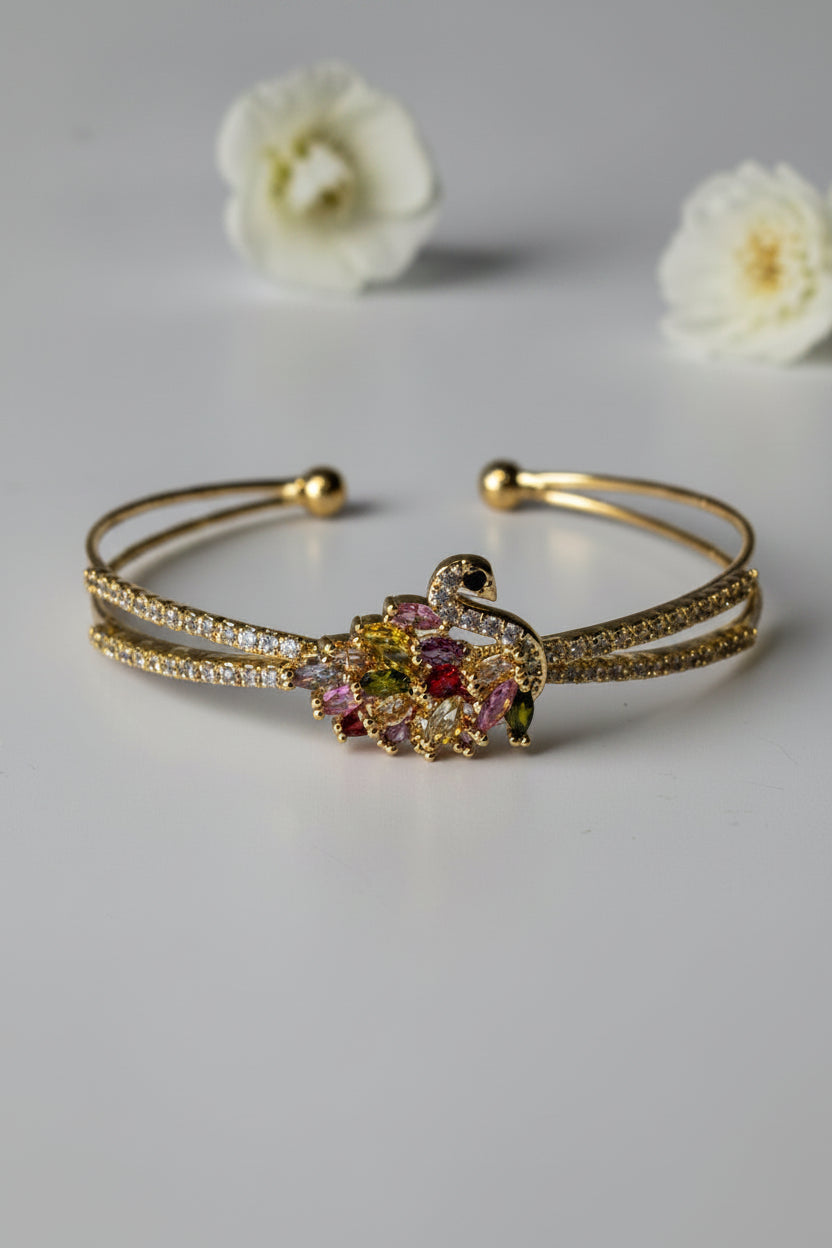MULTI DIAMOND SWAAN ELSIE BRACELET (CUFF)
