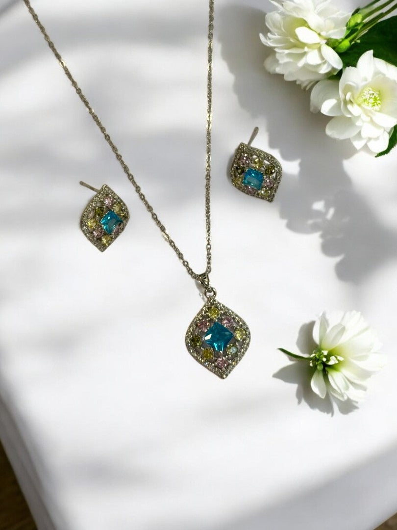 MULTI DIAMOND ZEKE NECKLACE SET