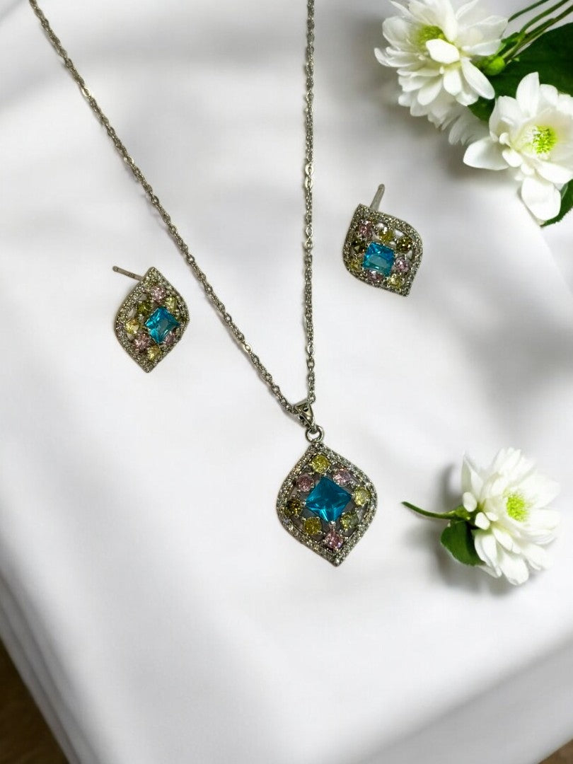 MULTI DIAMOND ZEKE NECKLACE SET