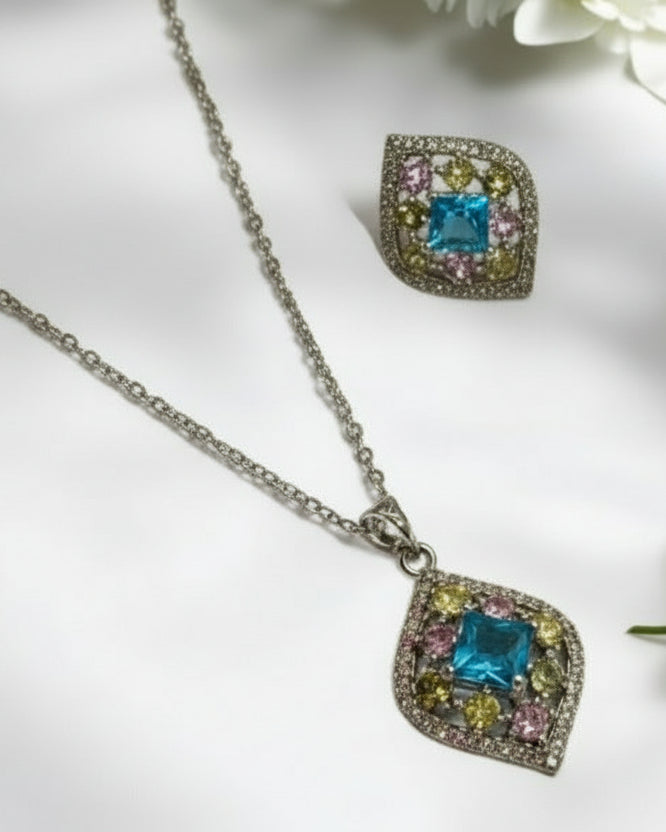 MULTI DIAMOND ZEKE NECKLACE SET