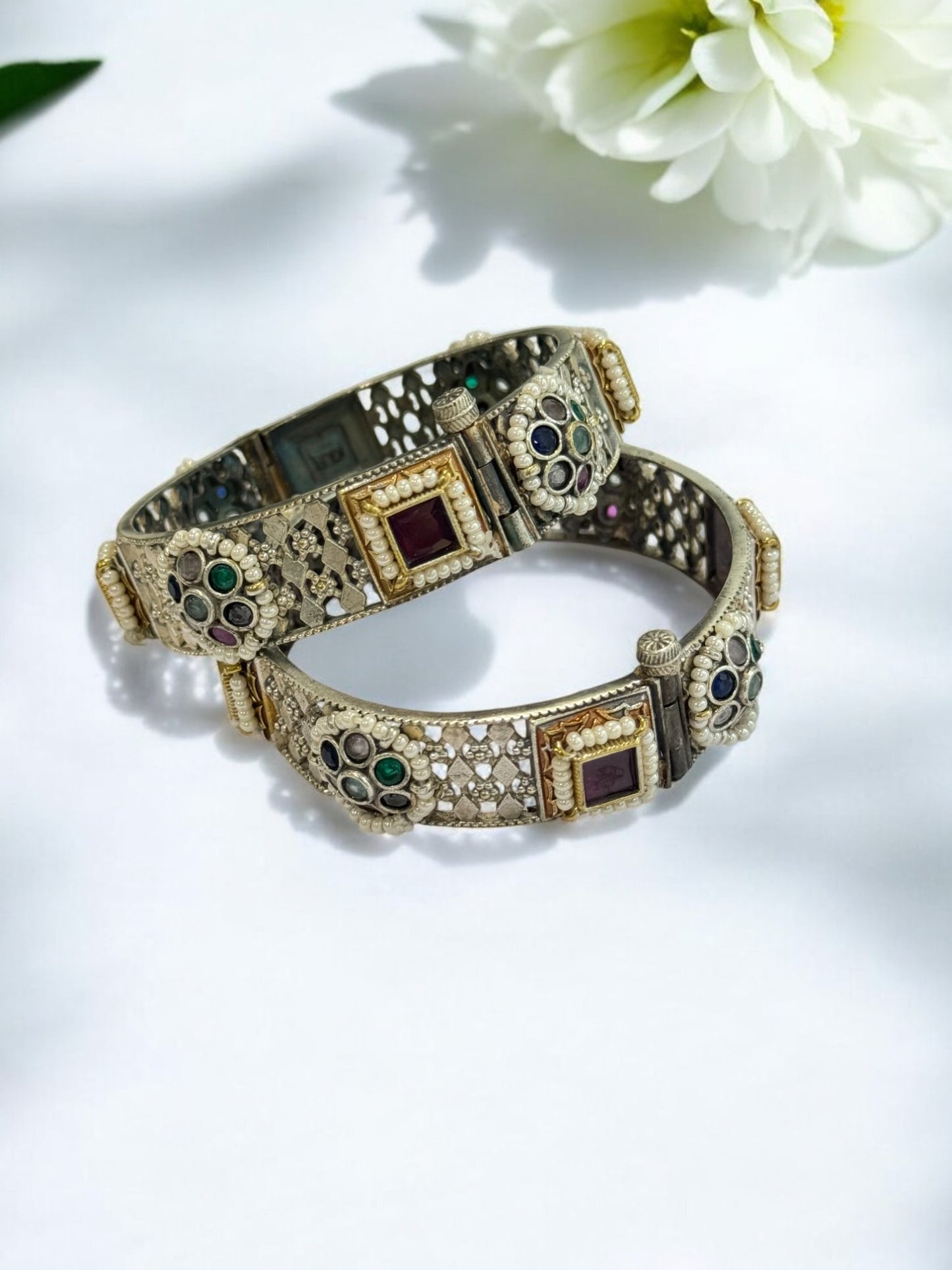 MULTI MUKITA GERMAN SILVER BANGLE