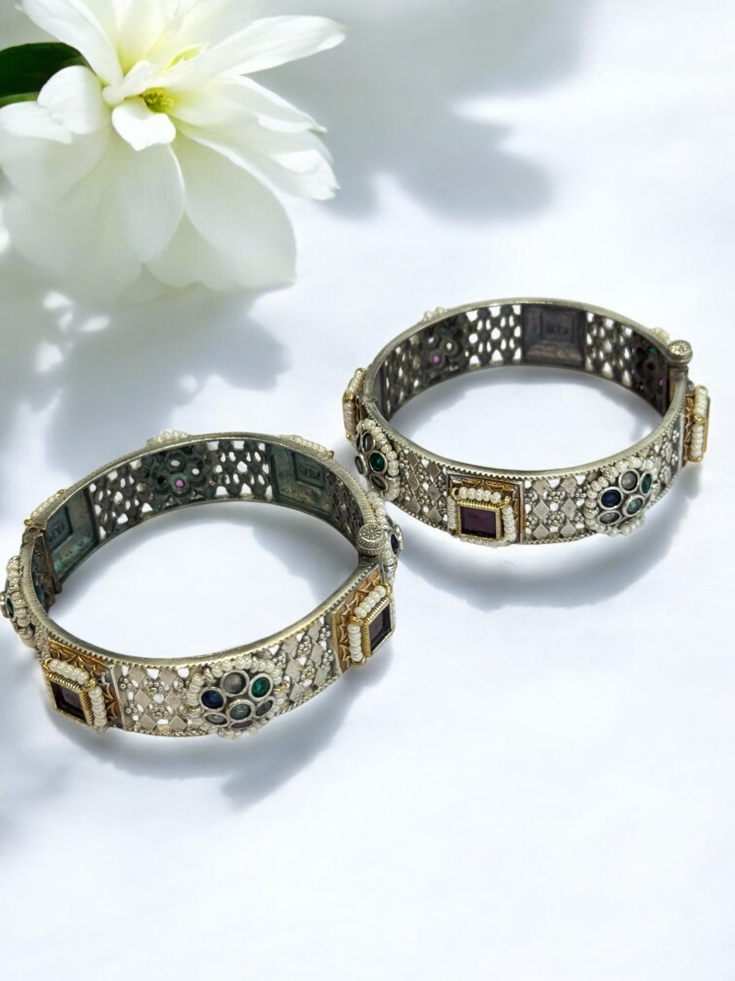 MULTI MUKITA GERMAN SILVER BANGLE