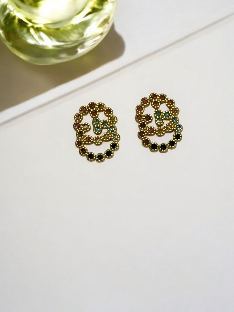 MULTI DIAMOND STUD CHRISTIAN DIOR BRAND