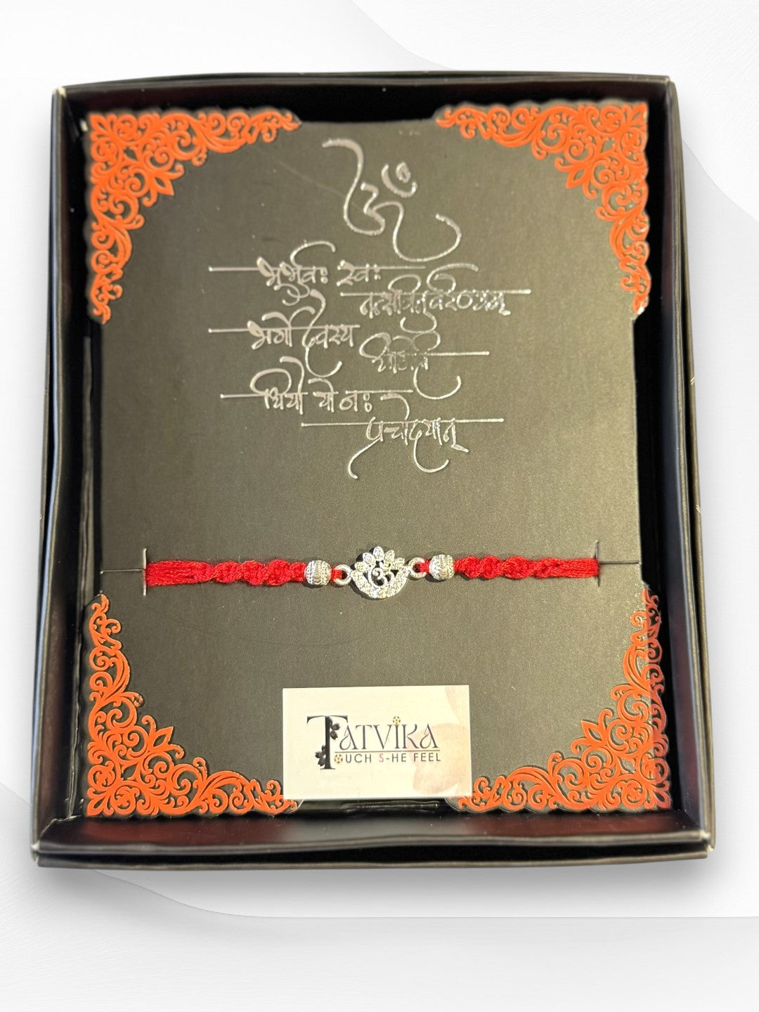OM AARUSHI PURE SILVER RAKHI