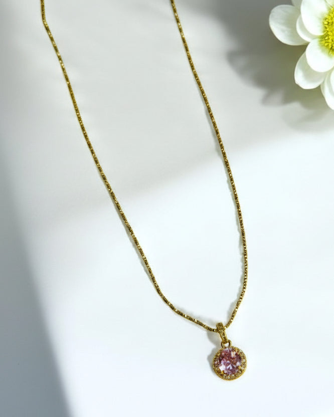 PINK DIAMOND AXSON NECKLACE
