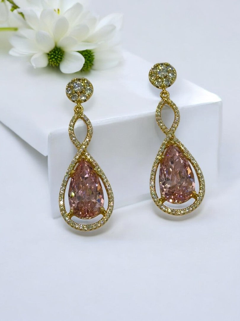 PINK DIAMOND DROP EMORY EARRINGS