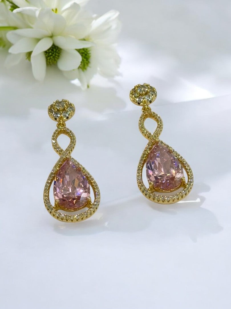PINK DIAMOND DROP EMORY EARRINGS