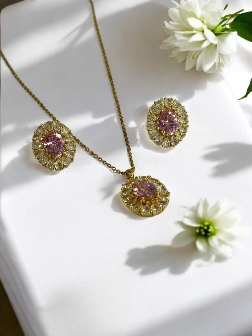 PINK DIAMOND ESTEBAN NECKLACE SET