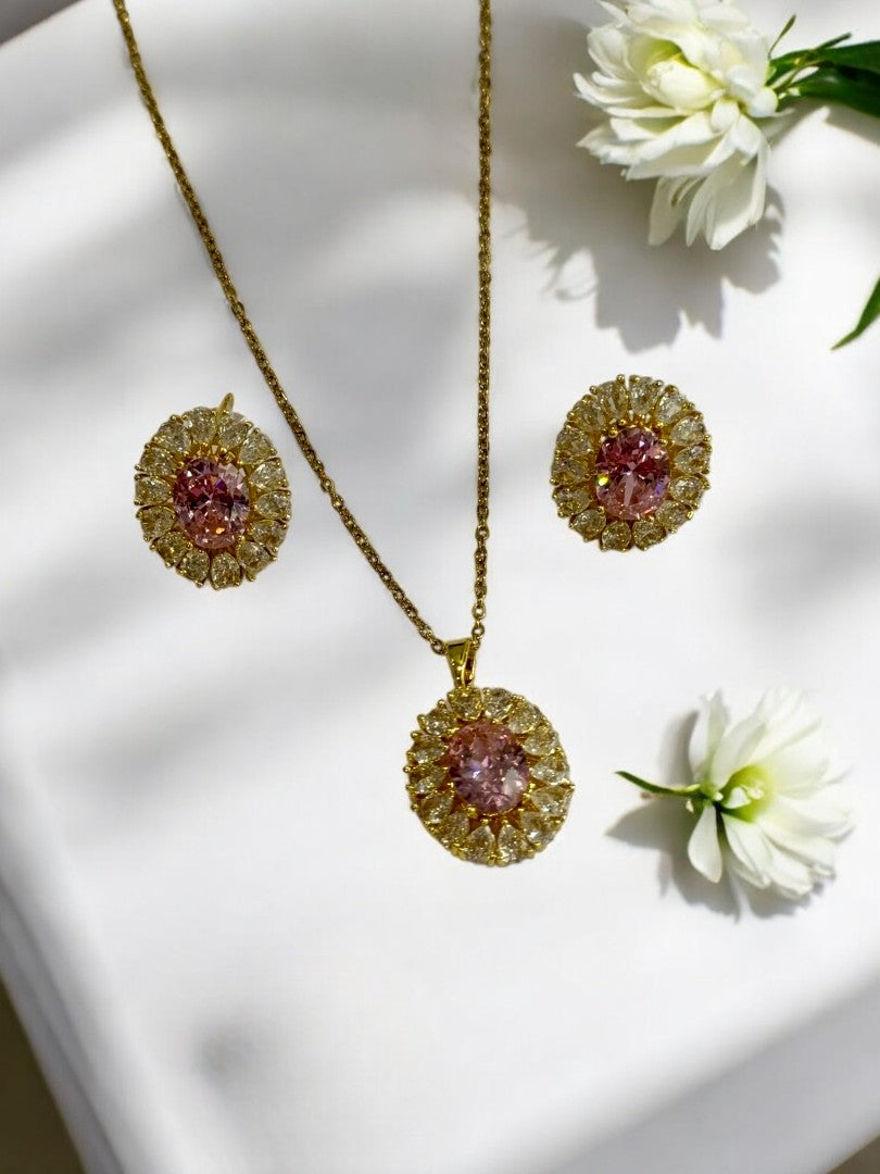 PINK DIAMOND ESTEBAN NECKLACE SET
