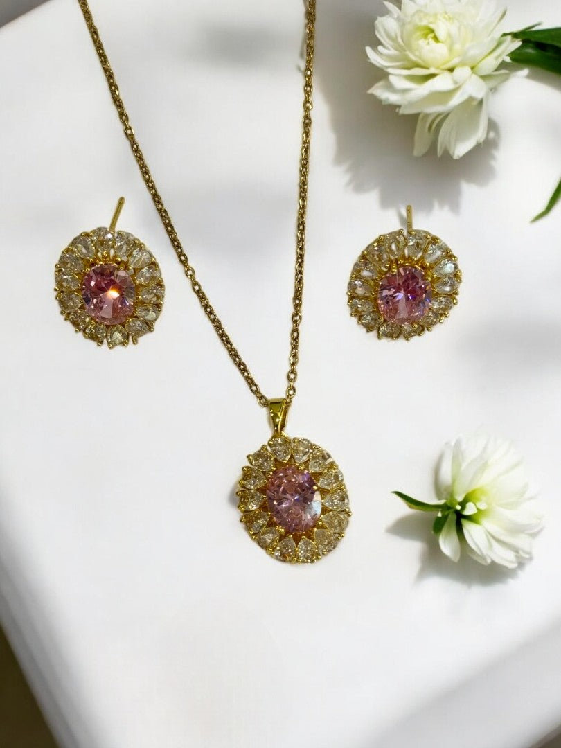 PINK DIAMOND ESTEBAN NECKLACE SET