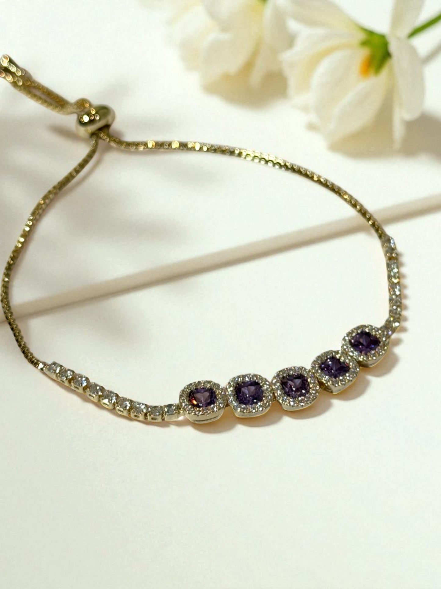 PURPLE DIAMOND BARCLAY BRACELET