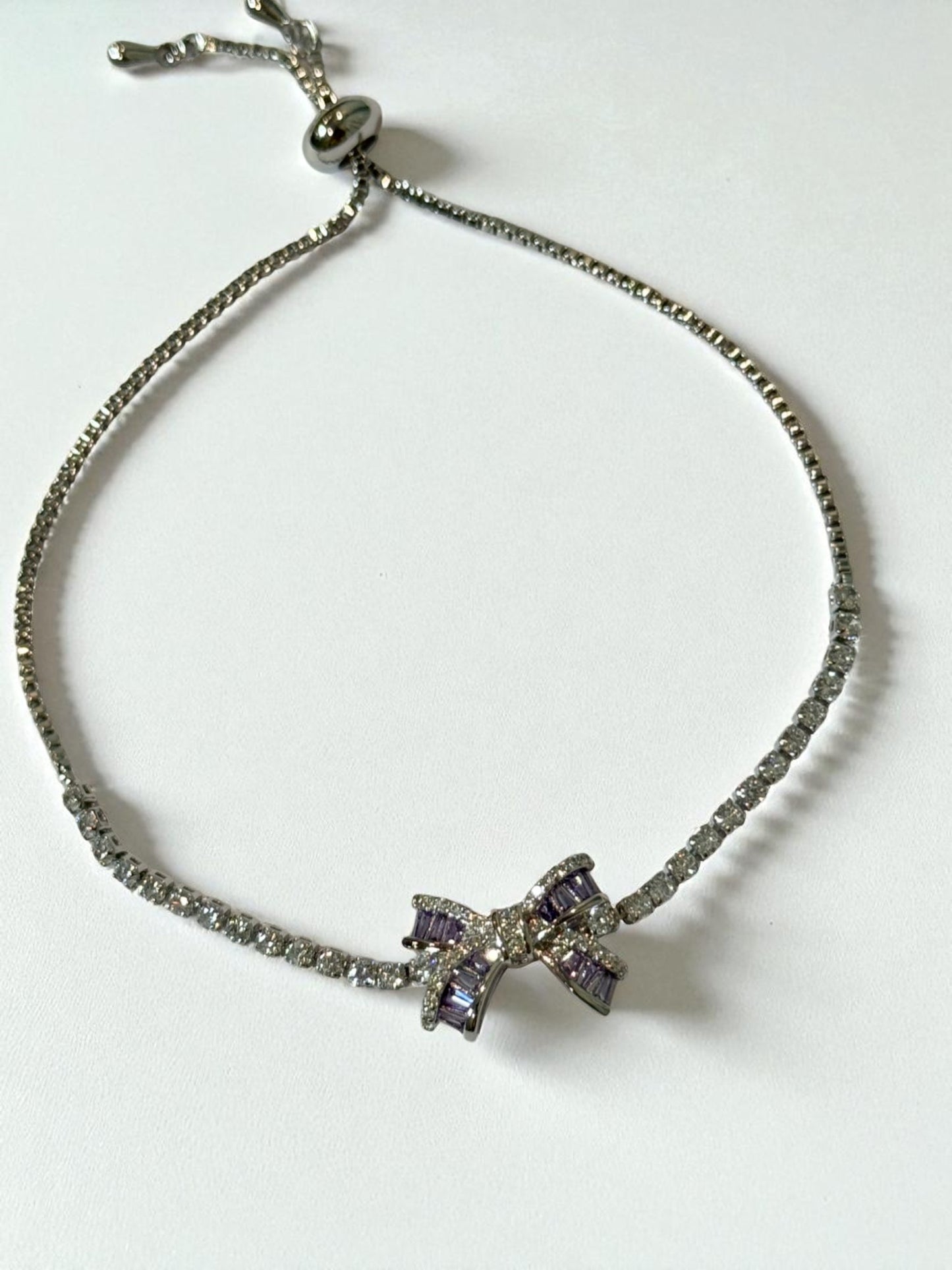 PURPLE DIAMOND BOW CAVAN BRACELET