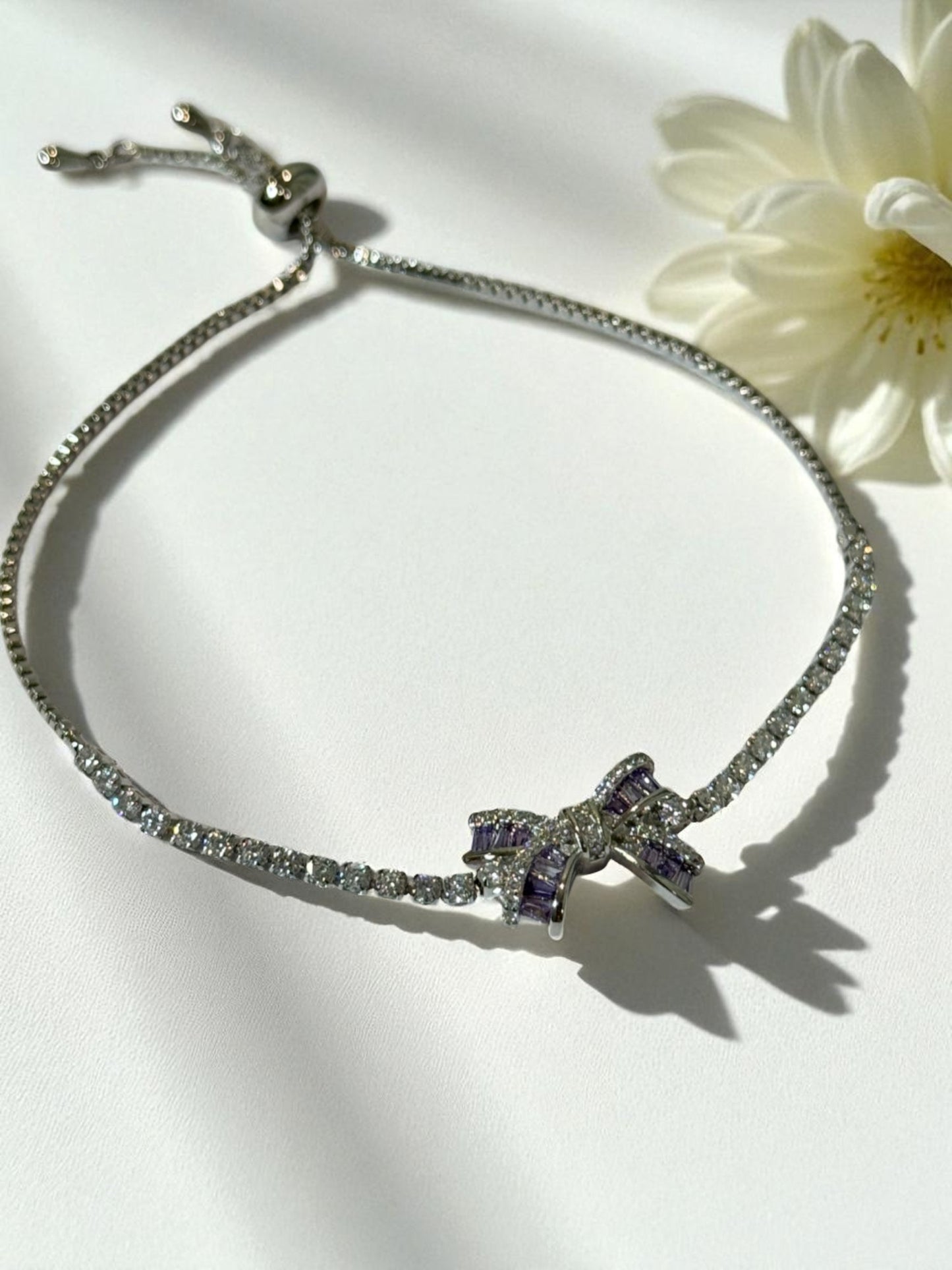 PURPLE DIAMOND BOW CAVAN BRACELET