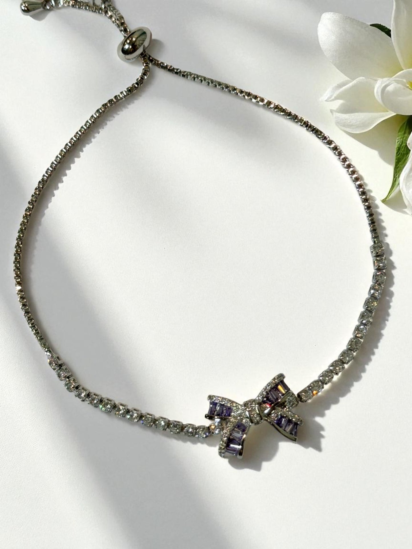 PURPLE DIAMOND BOW CAVAN BRACELET