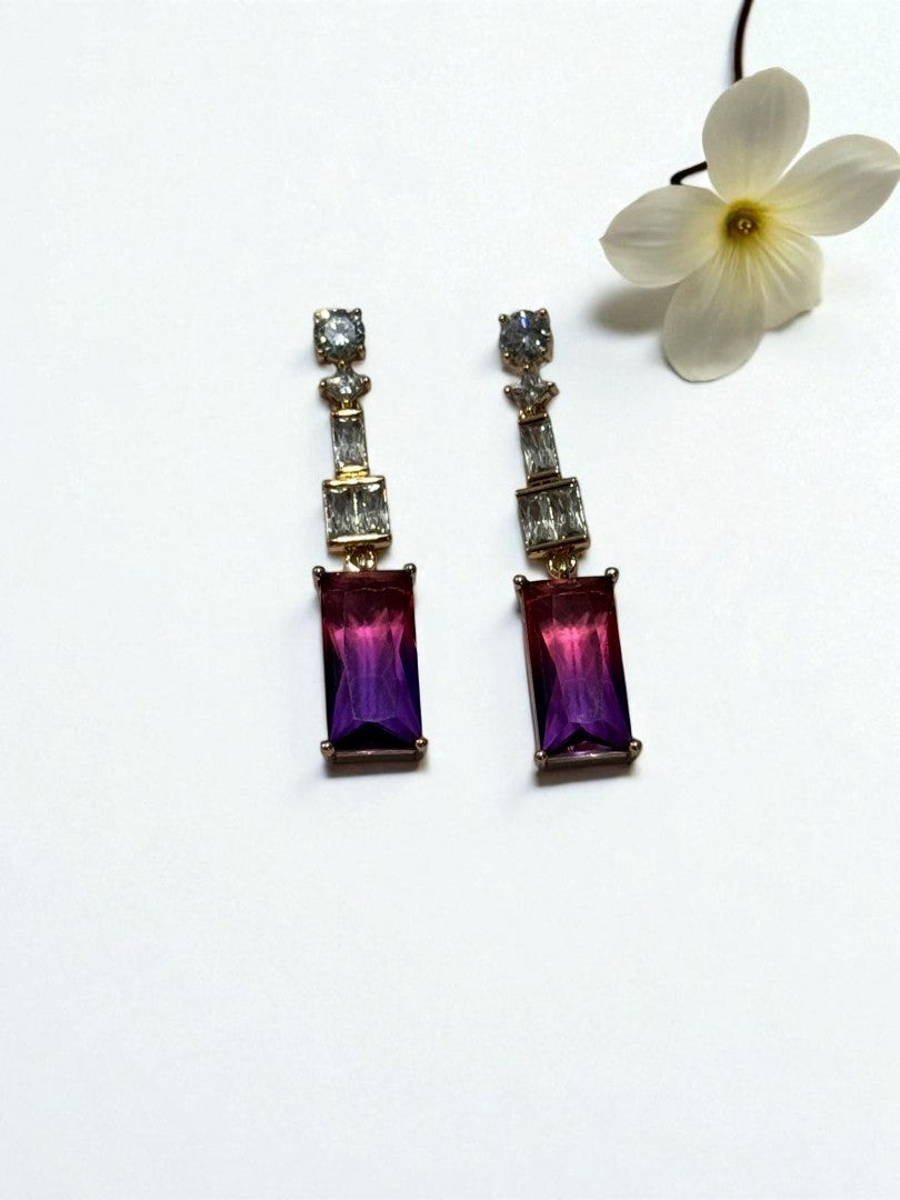REFLACTION OF PINK STONE SOLOMIN EARRINGS
