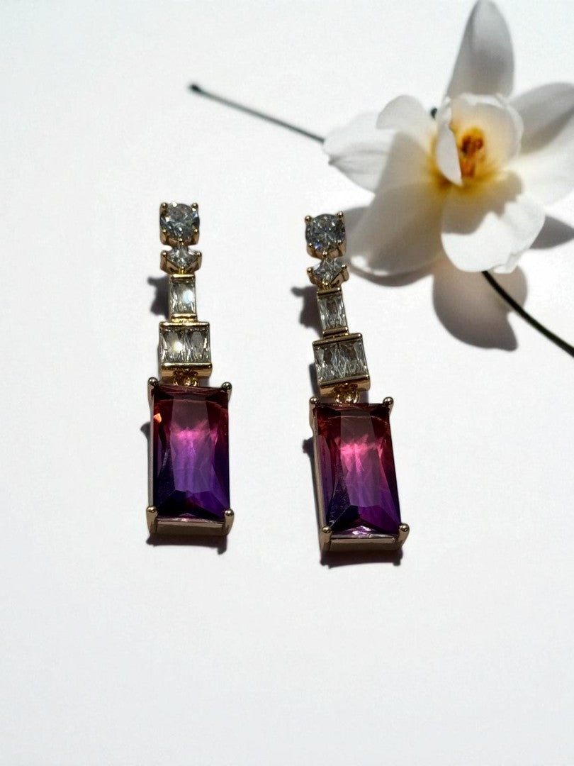 REFLACTION OF PINK STONE SOLOMIN EARRINGS