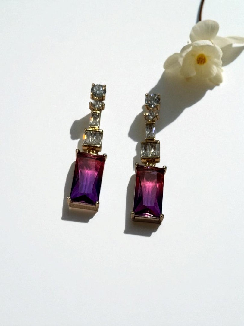 REFLACTION OF PINK STONE SOLOMIN EARRINGS