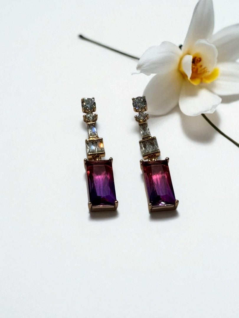 REFLACTION OF PINK STONE SOLOMIN EARRINGS