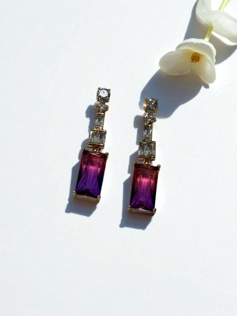 REFLACTION OF PINK STONE SOLOMIN EARRINGS