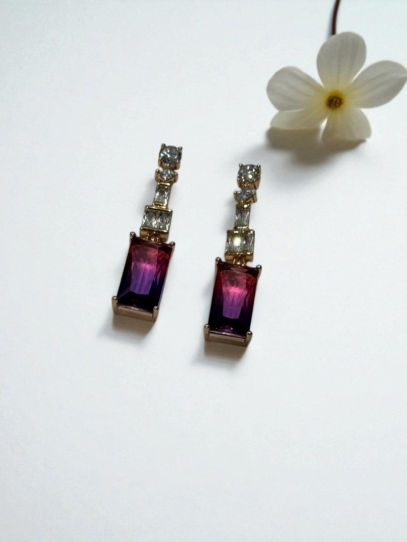 REFLACTION OF PINK STONE SOLOMIN EARRINGS
