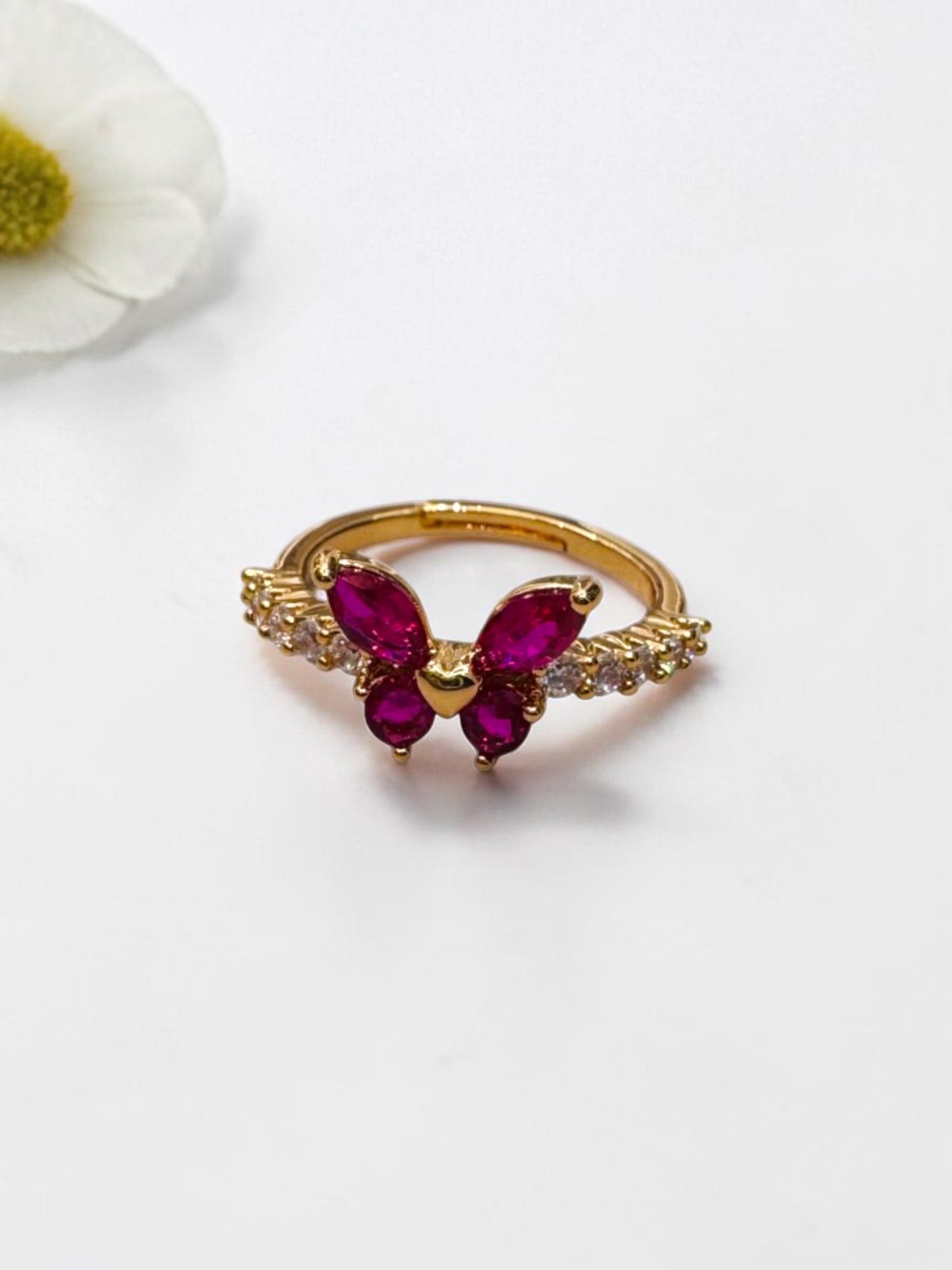 RUBY BUTTERFLY MILLIE RING