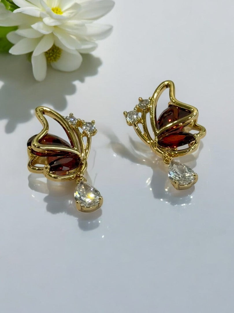 RUBY DIAMOND BUTTERFLY SEAN EARRINGS