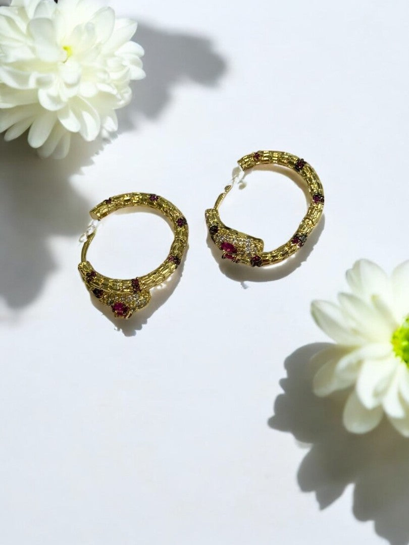 RUBY DIAMOND PYTHON GUSTAVO EARRINGS