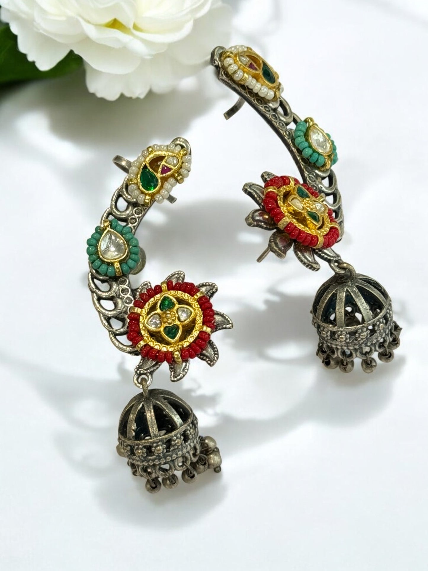 RUBY ILIANA GERMAN SILVER EAR CUFF