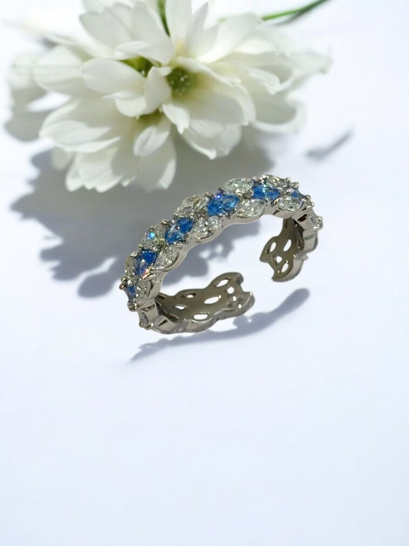 SEA BLUE DIAMOND ANDY RING