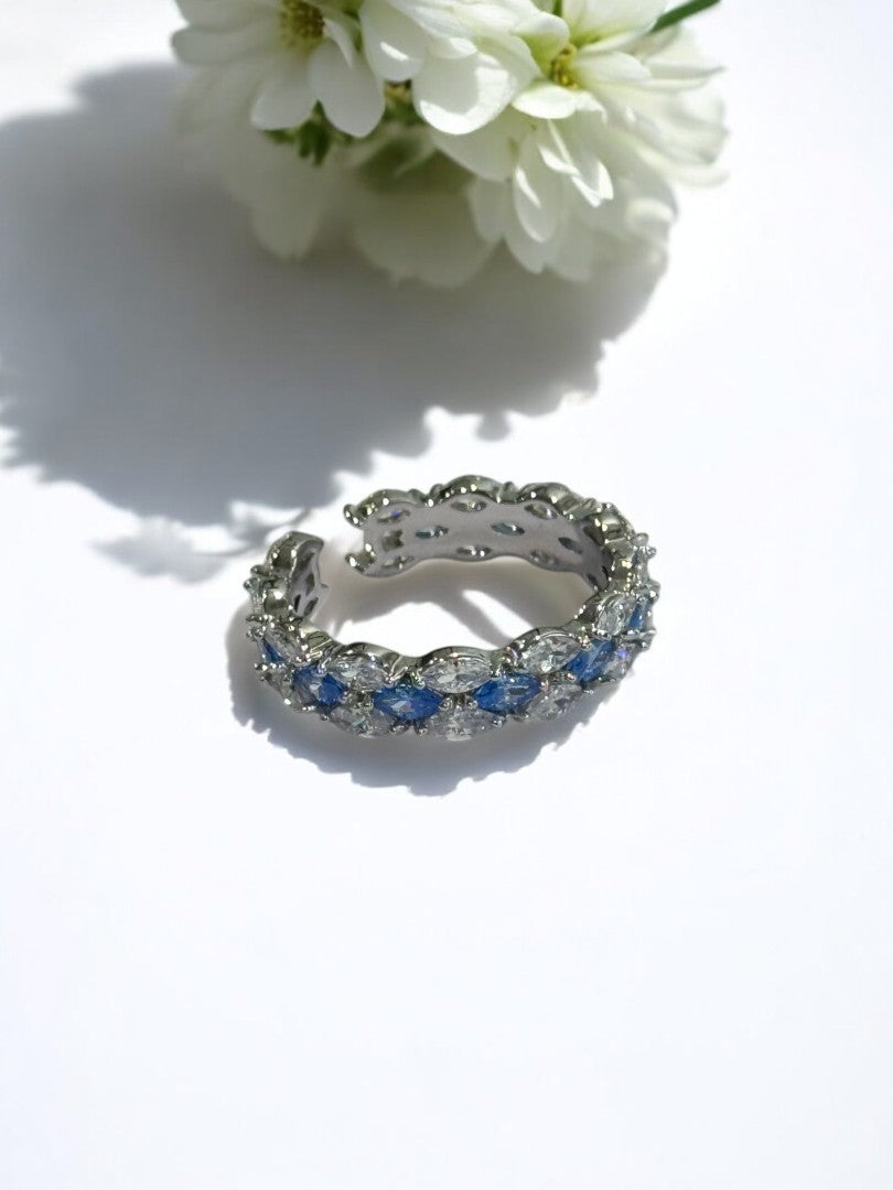SEA BLUE DIAMOND ANDY RING