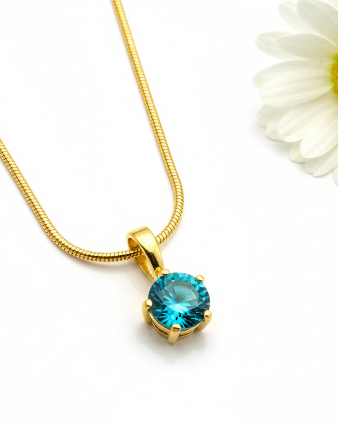 SEA BLUE DIAMOND REUBEN NECKLACE