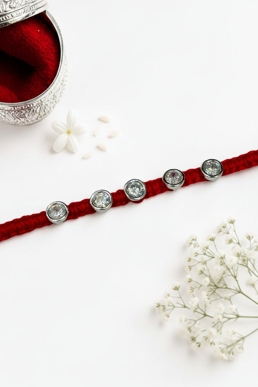 DIAMOND BHAVISHA SILVER RAKHI