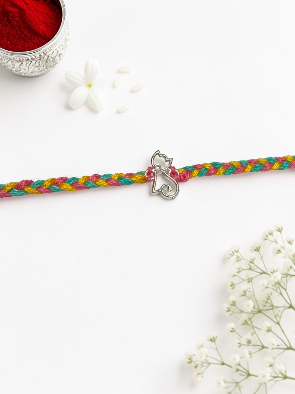 CUTE KITTEN MATILDA SILVER RAKHI