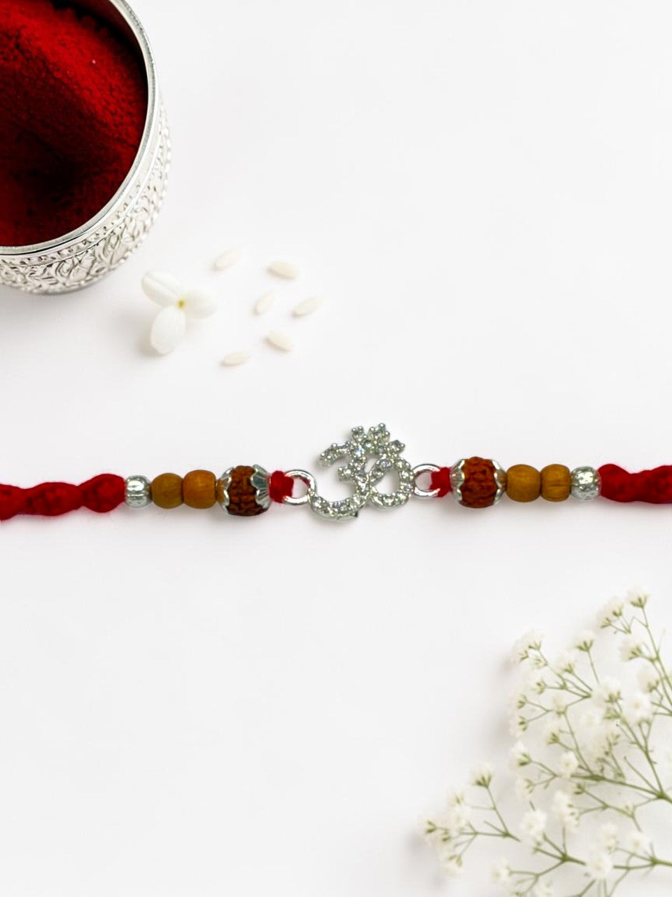 OM DIAMOND RACHEL SILVER RAKHI