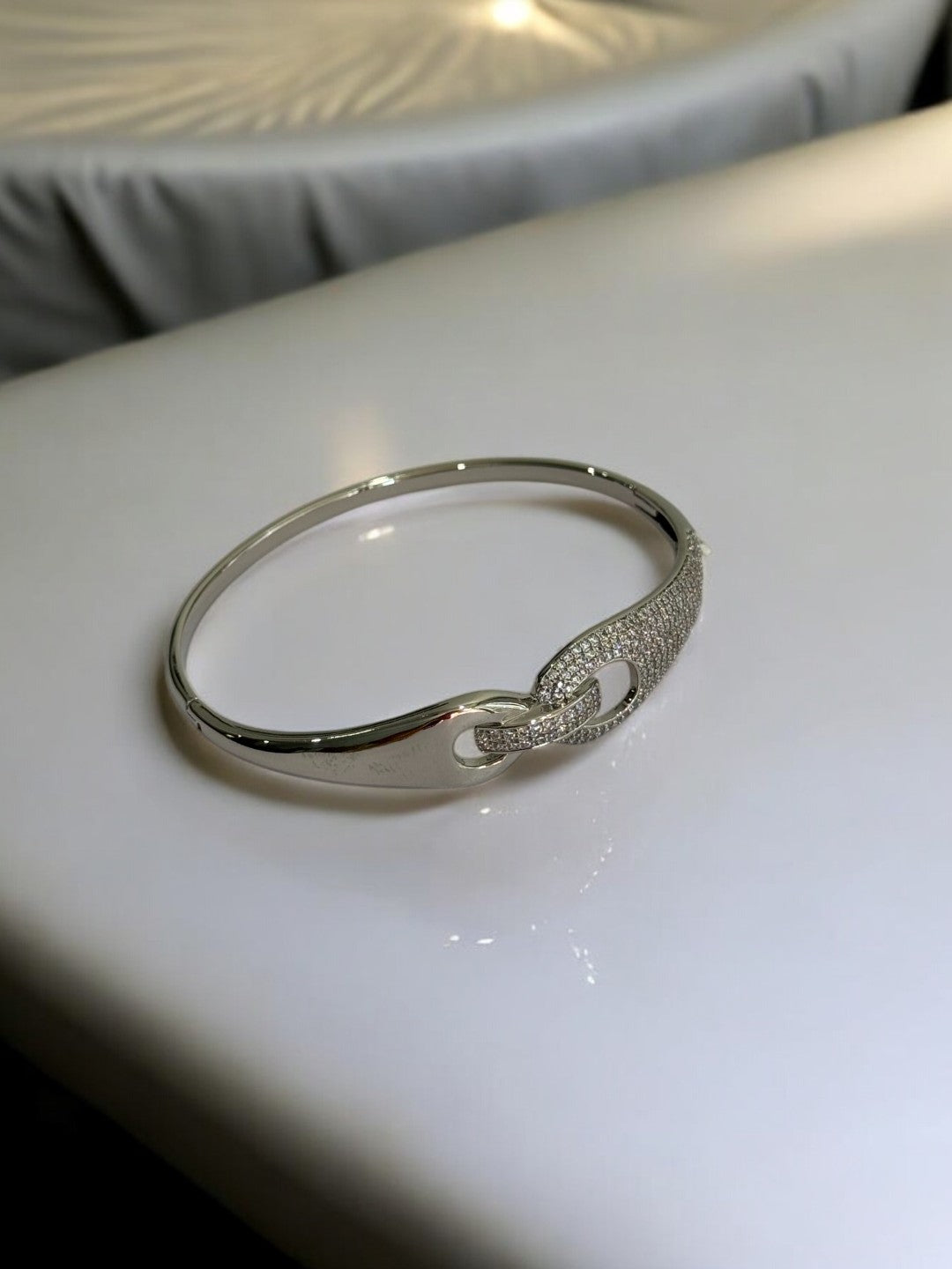 92.5 SILVER AND DIAMOND BRACELET