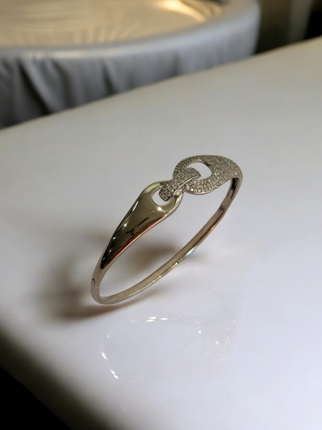92.5 SILVER AND DIAMOND BRACELET