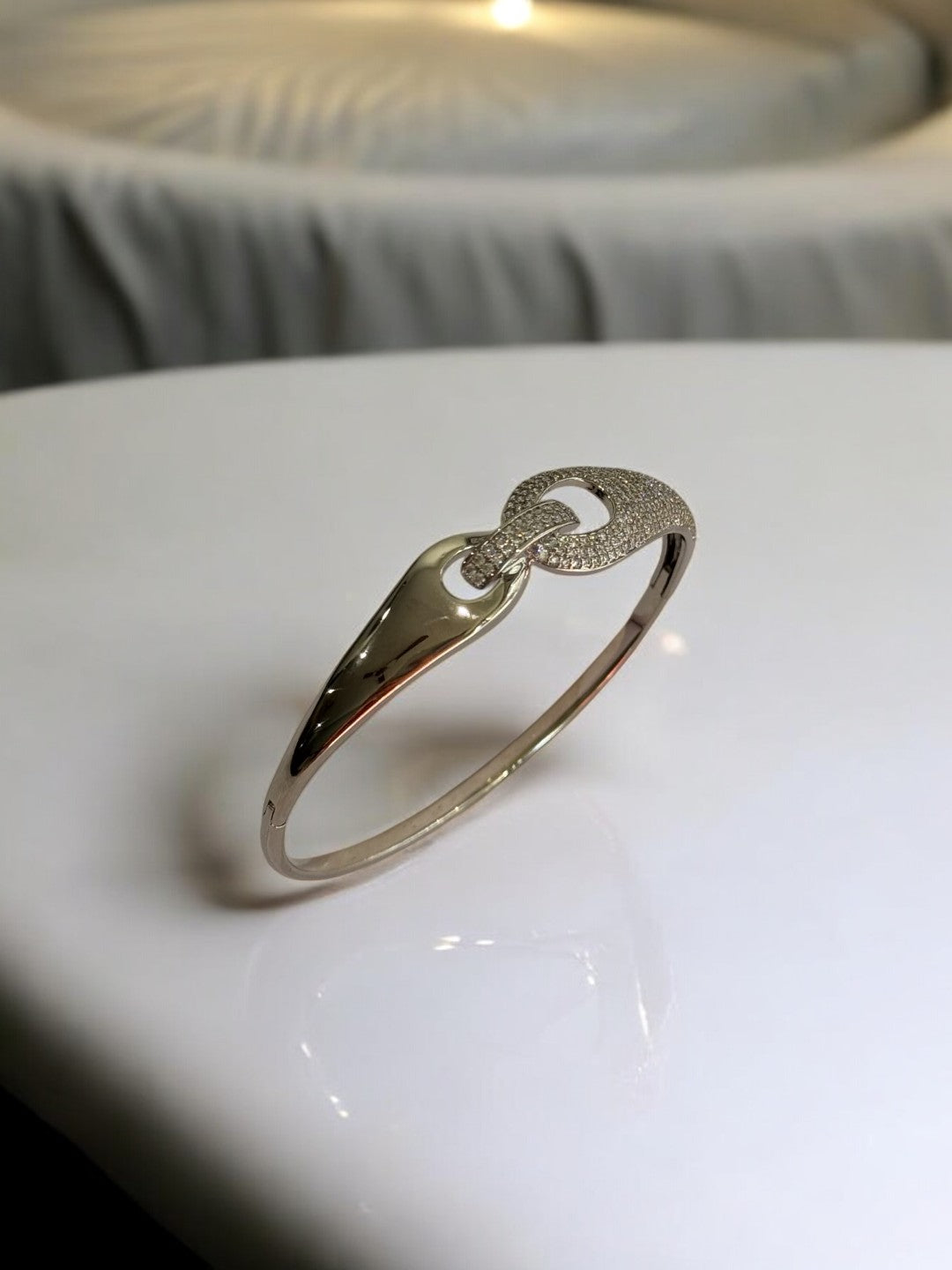 92.5 SILVER AND DIAMOND BRACELET