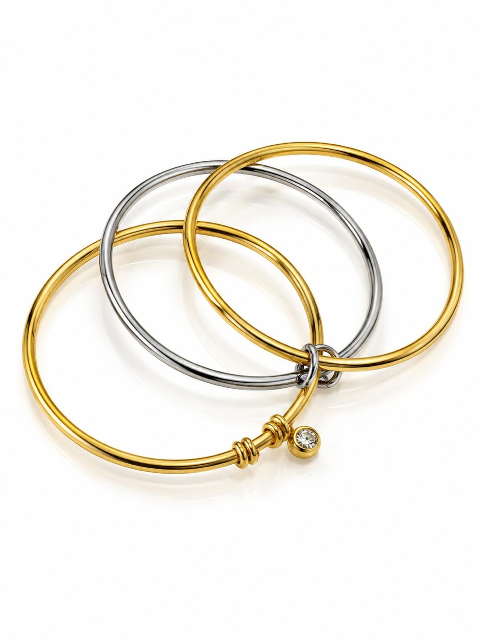 DUAL TONE CHARM BREEZE BRACELET