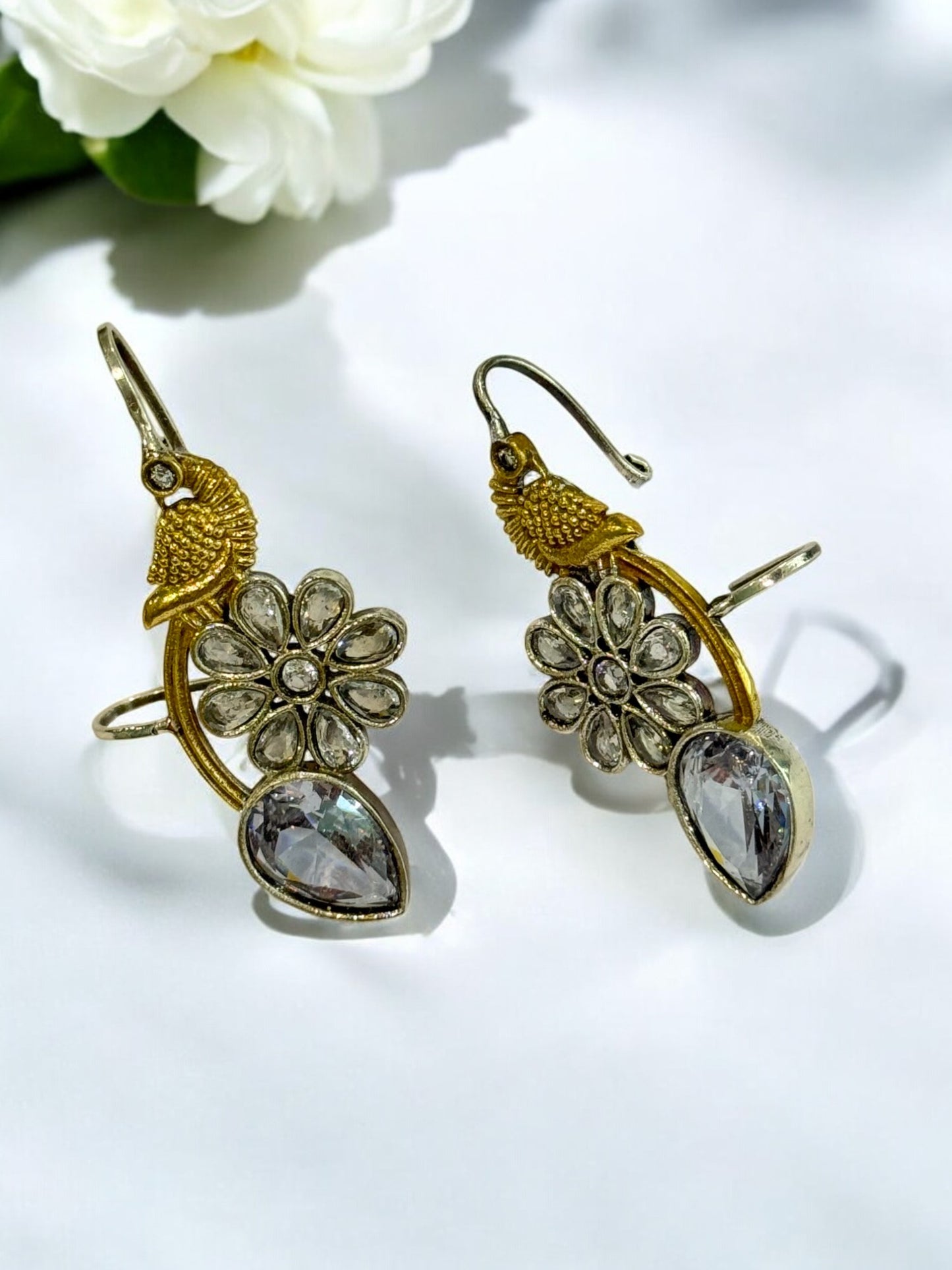 WHITE JIYANSHA GERMAN SILVER EAR CUFF