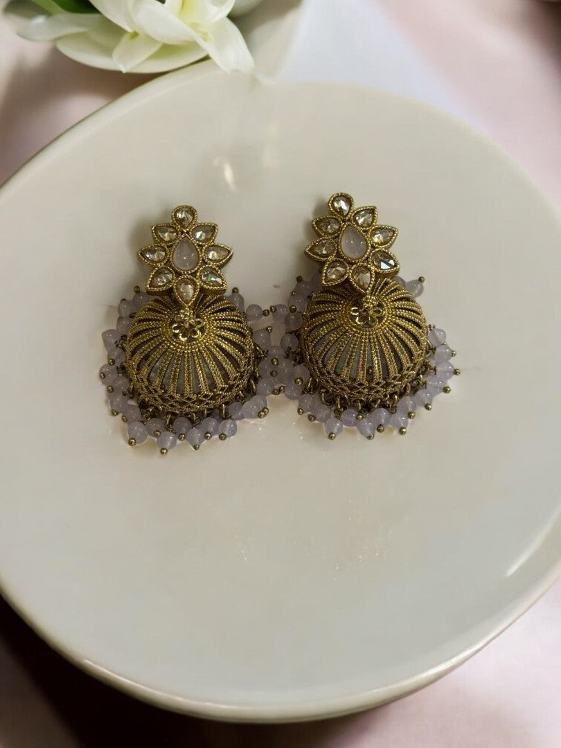 WHITE HEMRAKSHI KUNDAN EARRINGS