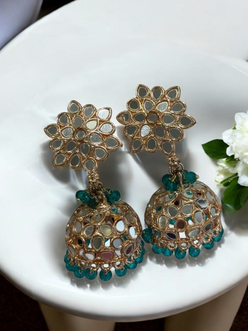 SKY BLUE DITYASHI KUNDAN EARRINGS