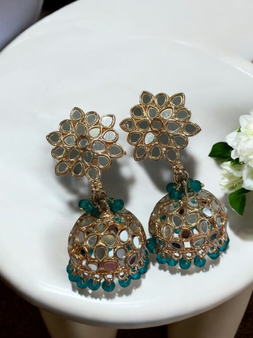SKY BLUE DITYASHI KUNDAN EARRINGS