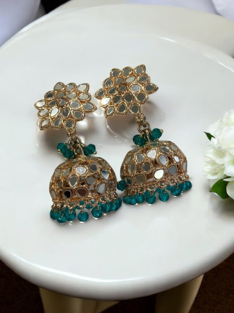 SKY BLUE DITYASHI KUNDAN EARRINGS