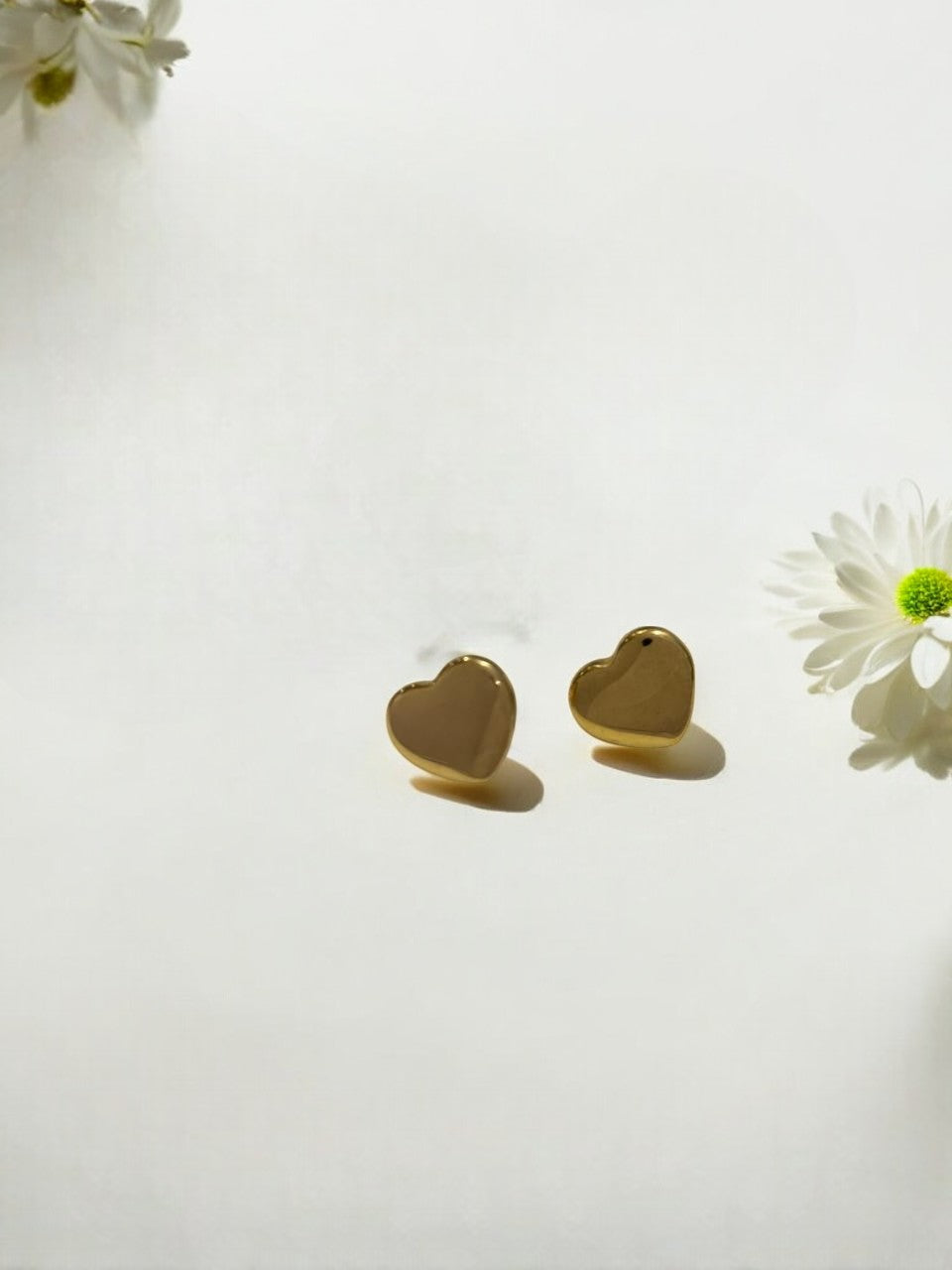 GOLD HEART KIMONE NECKLACE,EARRINGS AND BRACELET (COMBO)