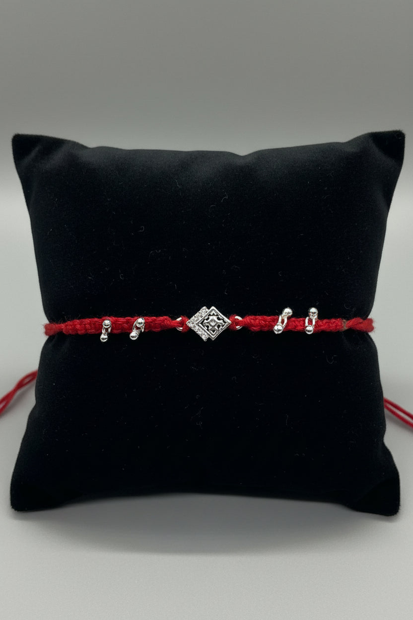 LEAF CHARM PRISHA SILVER RAKHI