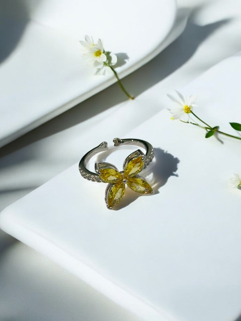 YELLOW FLOWER ARCHIE RING