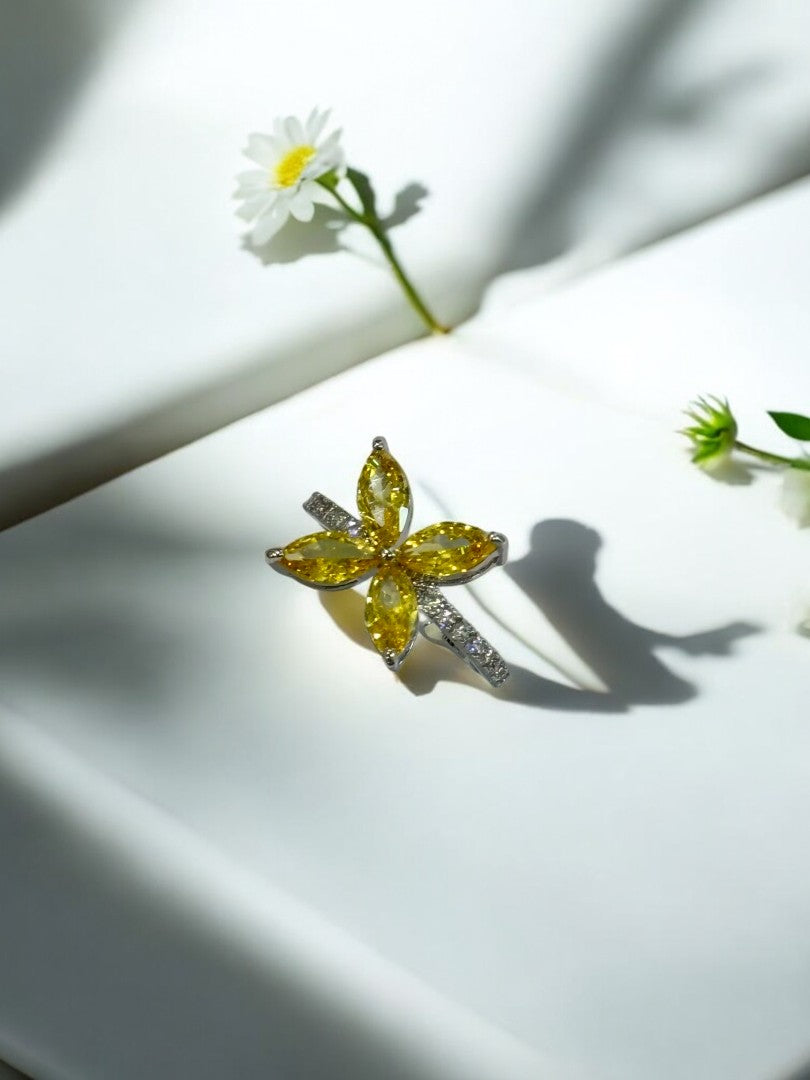 YELLOW FLOWER ARCHIE RING